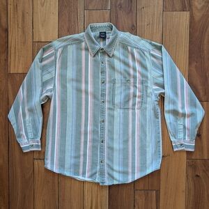 Saugatuck Vintage Striped Button Down (L)